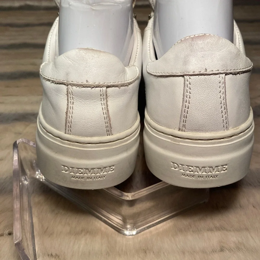 Diemme Marostica White Leather Sneakers‎ Platform Lace Up Italy Fashion Size 38